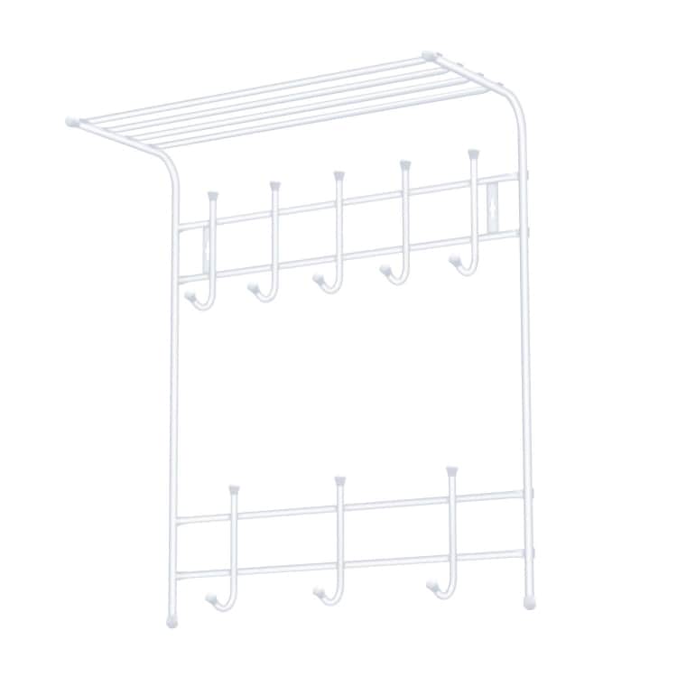 ВЕШАЛКА НАСТЕННАЯ С ПОЛКОЙ (АРТ. ВПТ8/ВПТ8М), матовый белый, норма