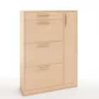 ТУМБА ПОД ОБУВЬ (АРТ. ТО-4) (850*280*1200ММ) (либерти/наполнение графит/ ручка СА-6, цвет - черный) - фото 2 - миниатюра