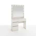 СТОЛ ТУАЛЕТНЫЙ С ЛАМПОЧКАМИ (ТИП 3) (4ЯЩ.) (1000*420*1780ММ) (тэффи (легкий шелк)) - фото 1 - миниатюра