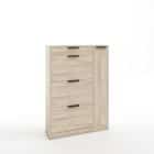 ТУМБА ПОД ОБУВЬ (АРТ. ТО-4) (850*280*1200ММ) (либерти/наполнение графит/ ручка СА-6, цвет - черный) - фото 1 - миниатюра