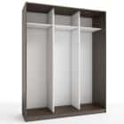 КОРПУС ШКАФА 1800*600*2300 ММ С АНТРЕСОЛЬНЫМИ ПОЛКАМИ (Корпус: ВЕНГЕ ТЕМНЫЙ, Наполнение: БЕЛЫЙ шагрень) - фото 1 - миниатюра