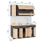 МАША-2 (корпус: венге/фасад: дуб сонома/ венге/столешница: антарес) - фото 3 - миниатюра