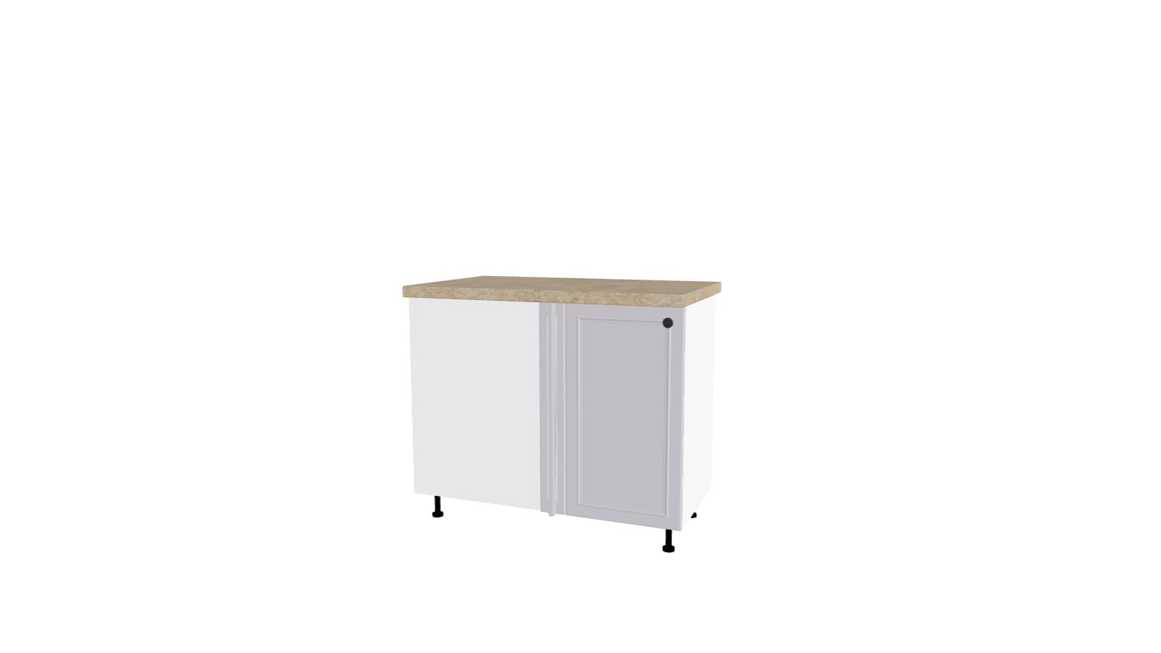 Угловой стол-мойка правый (МР (Угл.) П) (ШхВхГ: 1000x720x450); Без столешницы - фото 1