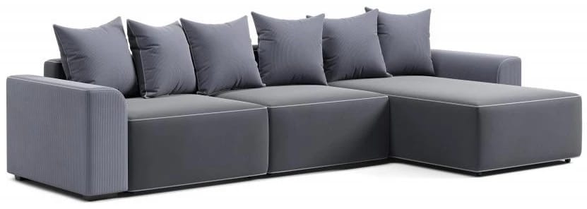 МОНРЕАЛЬ-4 (Вертикаль серый 990 / Мора серый / Велютто 32 Тёмно-серый) - фото 3