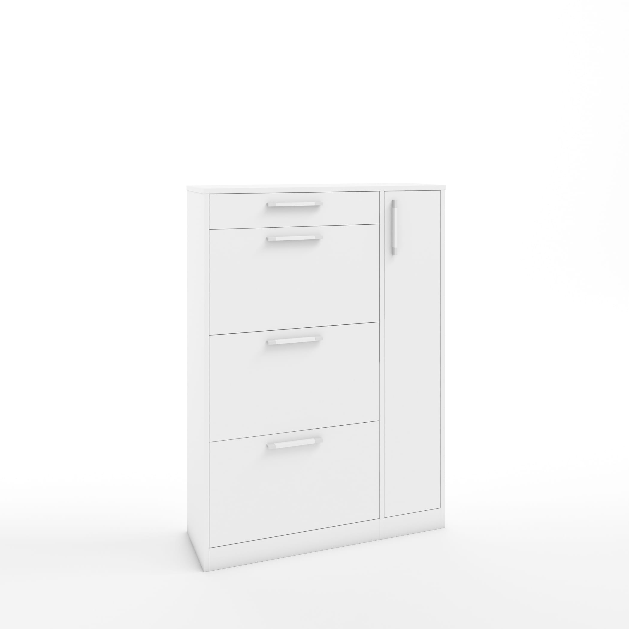 ТУМБА ПОД ОБУВЬ (АРТ. ТО-4) (850*280*1200ММ) (белый шагрень) - фото 1