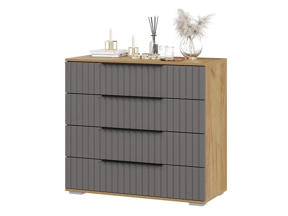 ХИЛТОН (дуб крафт золотой/графит матовый) - фото 1