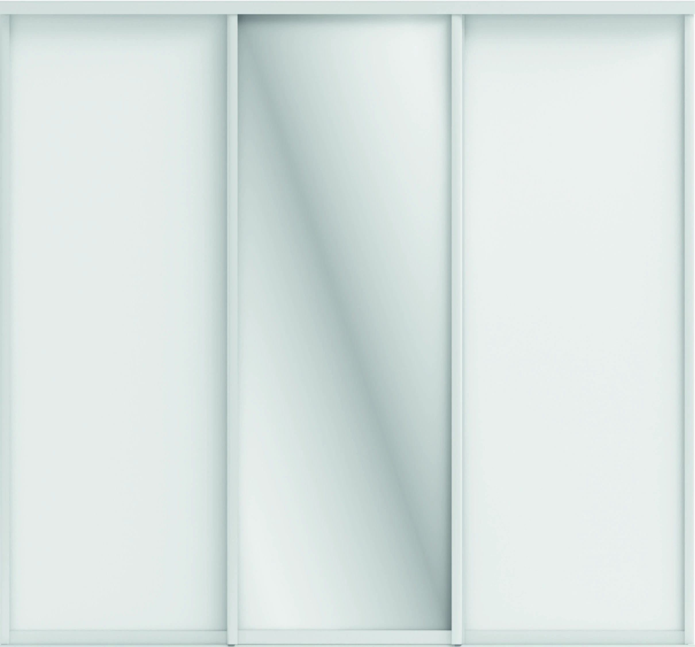 ОРИОН (ЗЕРКАЛО/ЛДСП) (белый шагрень/профиль С хром) - фото 2