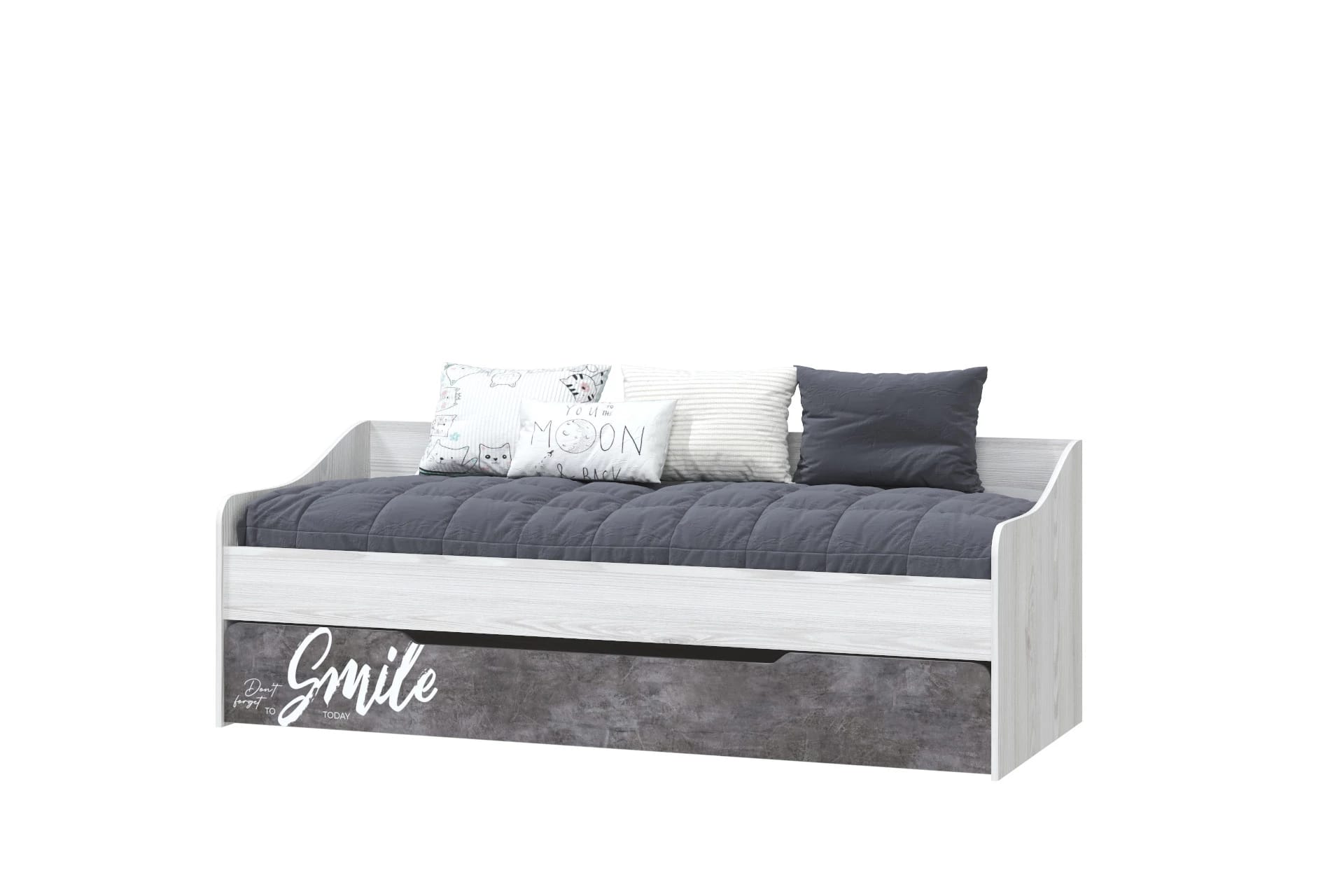 ОЛИВЕР (ясень анкор белый/камень темный с фотопечатью) - фото 1