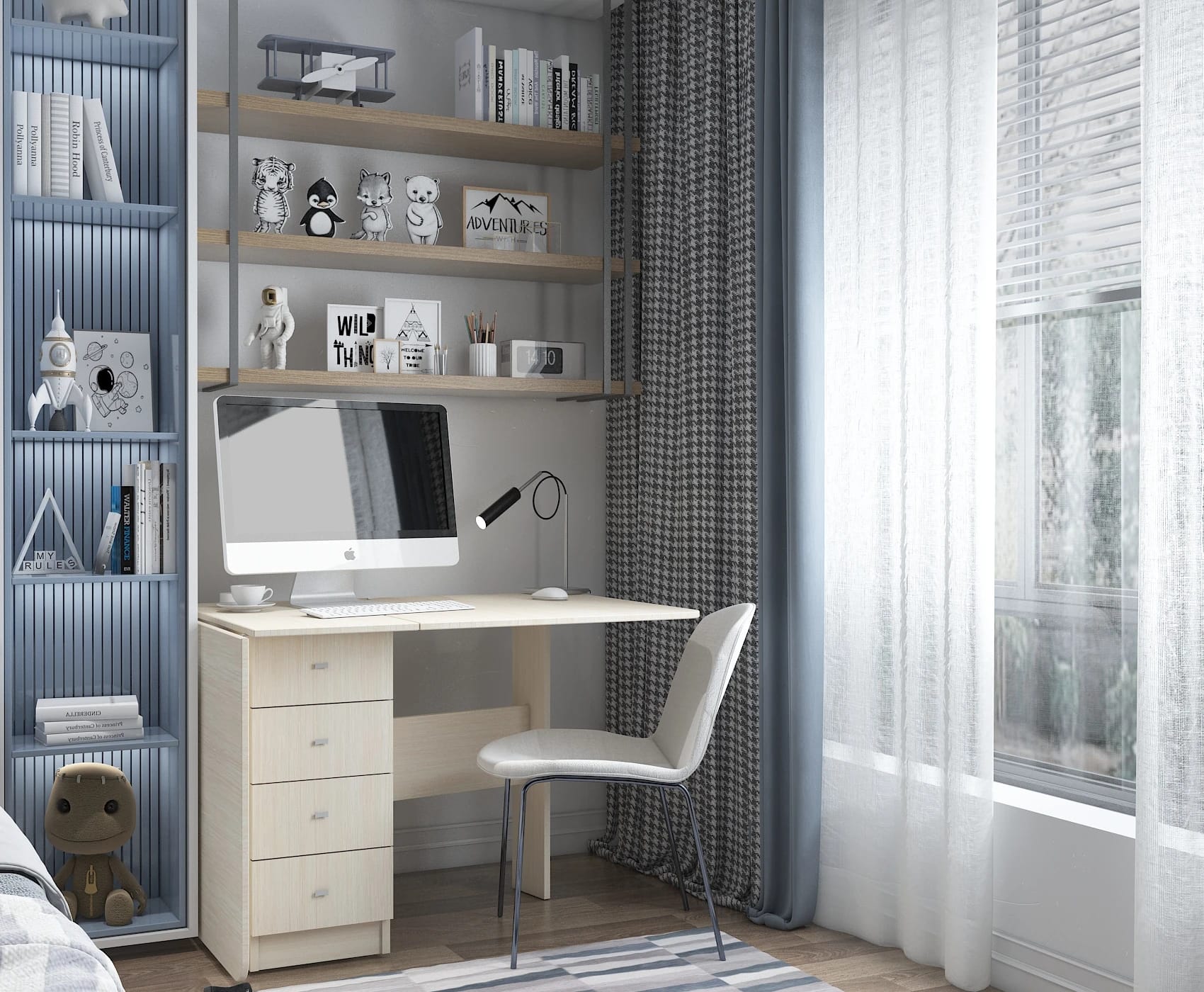 СТОЛ КНИГА С ЯЩИКАМИ (400/1800*800*750) (белфорд) - фото 2