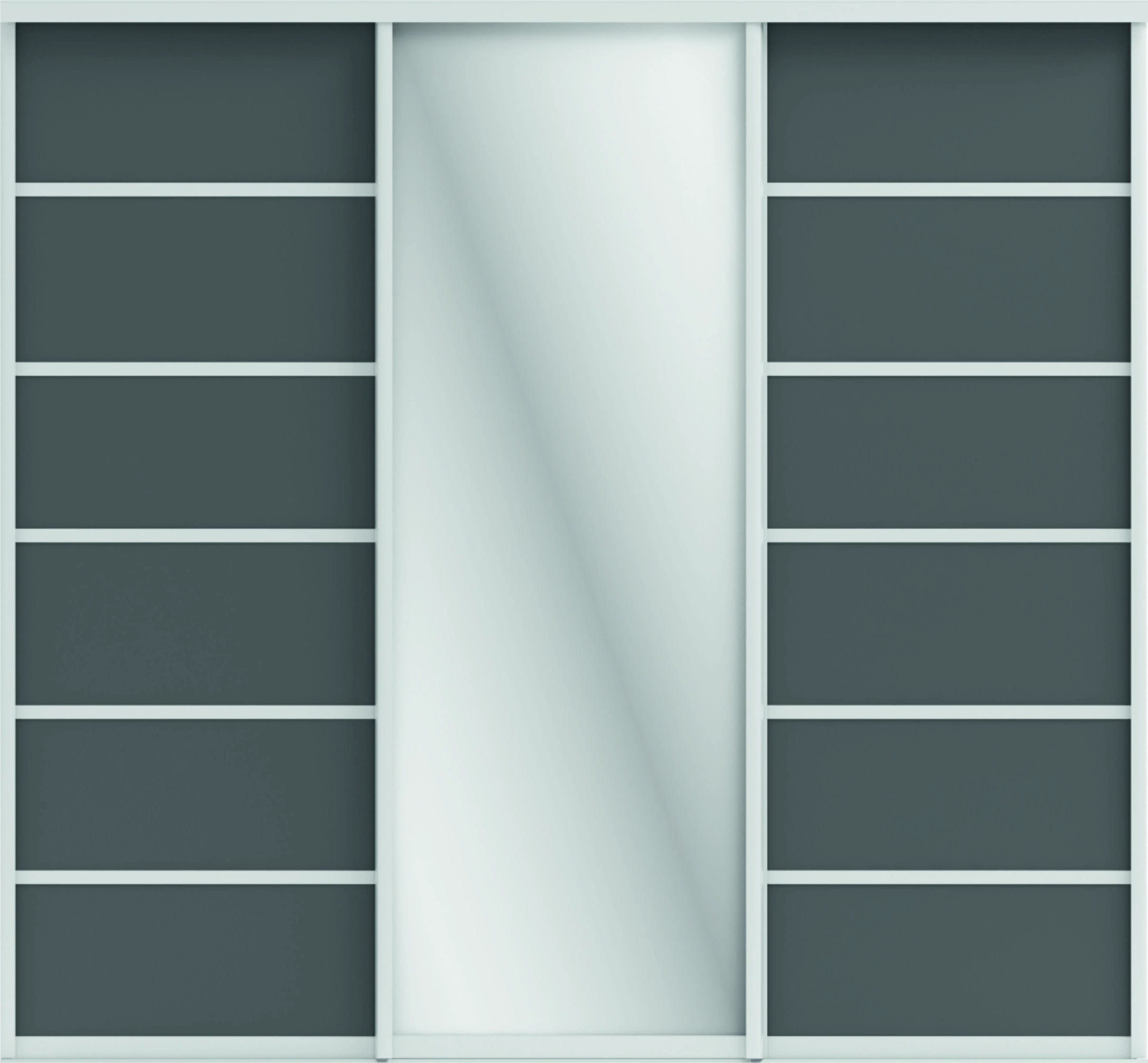 СТИВ (ЗЕРКАЛО/ЛДСП) (графит/профиль С хром) - фото 2