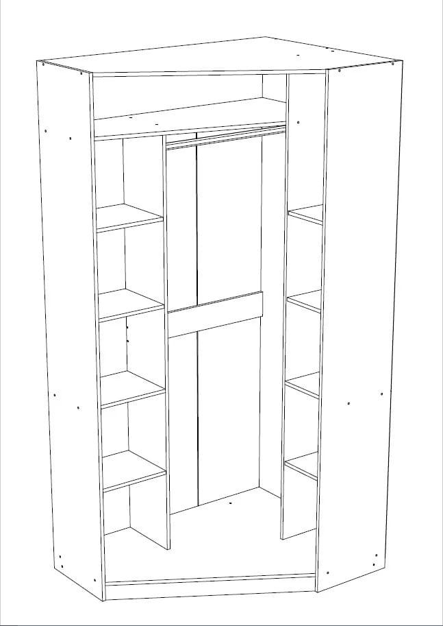 МАРК (УГЛОВОЙ ПРАВЫЙ) (белый шагрень/хром) - фото 2
