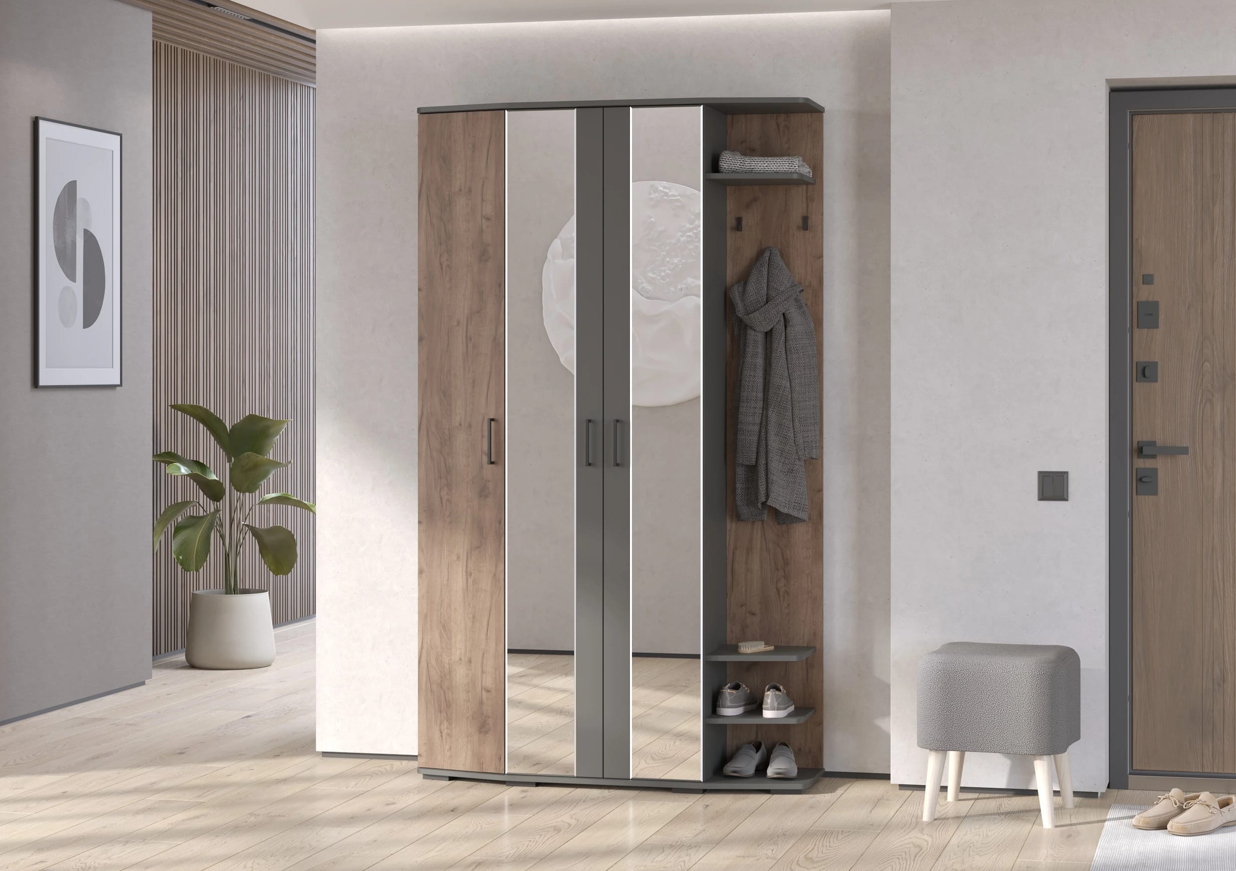 ПАОЛА (графит/дуб крафт табачный) - фото 2