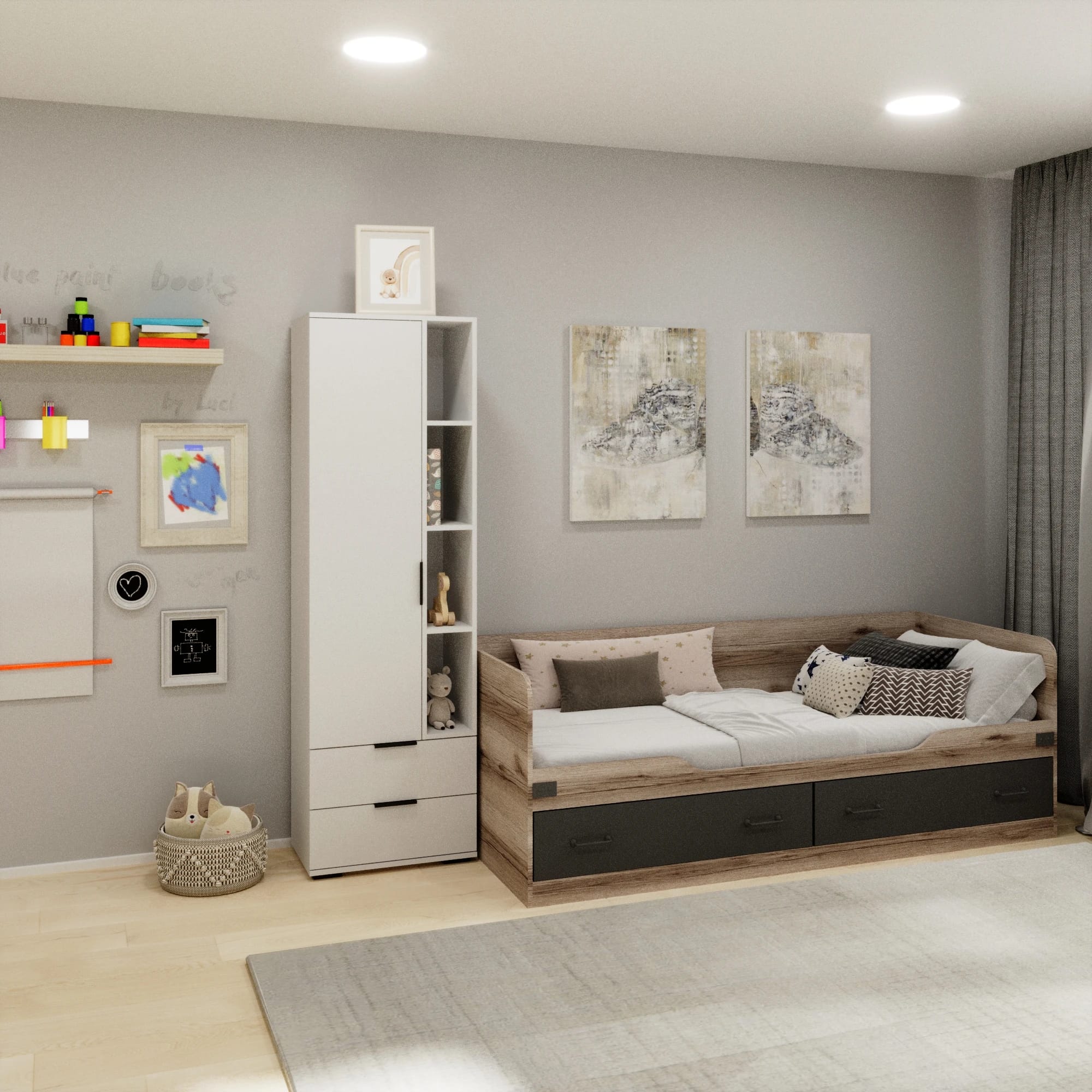 ОКЛАНД (фон черный/дуб делано) - фото 2