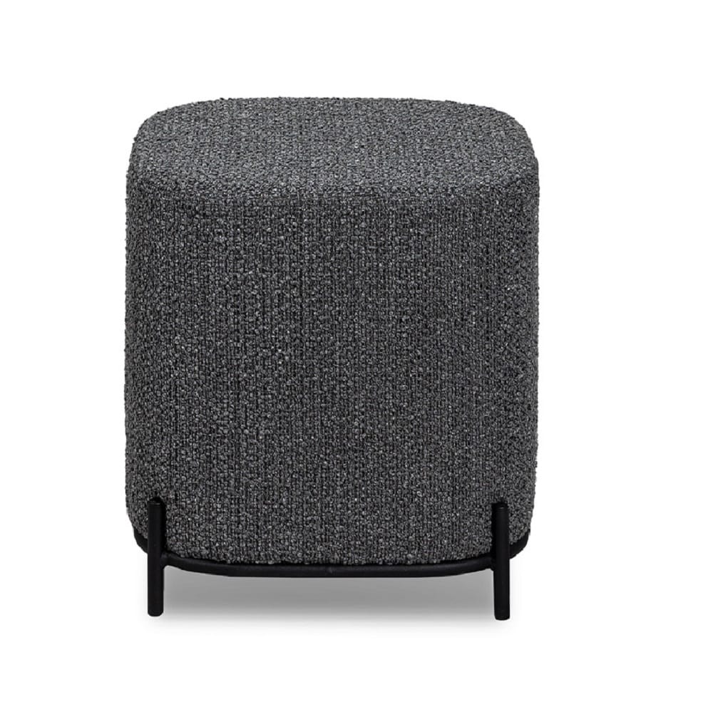 НИКА (Текстиль BRAVO cloud (серый букле), Цвет краски: Черный муар мат. RAL 9005) - фото 1