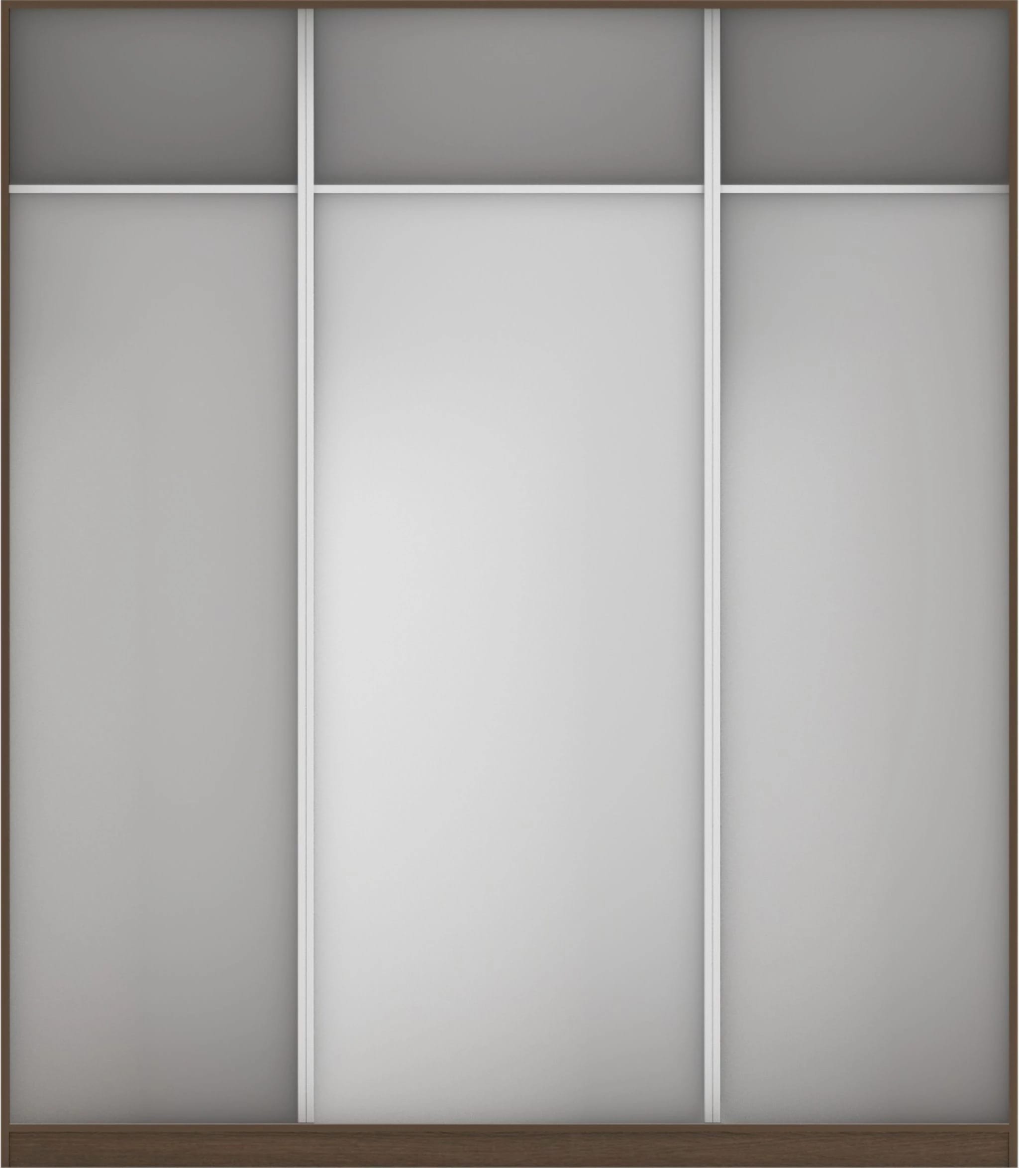 КОРПУС ШКАФА 2000*600*2300 ММ С АНТРЕСОЛЬНЫМИ ПОЛКАМИ (Корпус: ВЕНГЕ ТЕМНЫЙ, Наполнение: БЕЛЫЙ шагрень) - фото 3