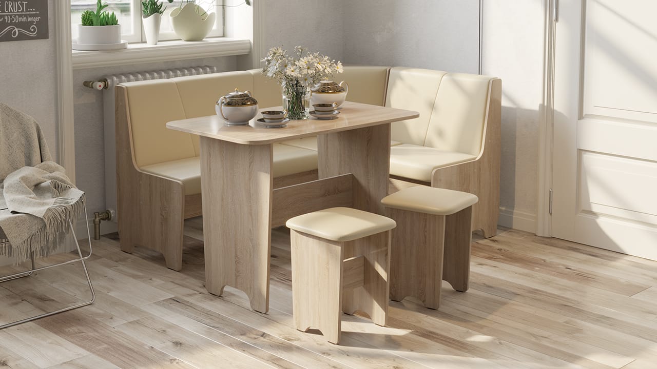 ТЕХАС (каркас дуб сонома/экокожа бежевая (тип 1)) - фото 2