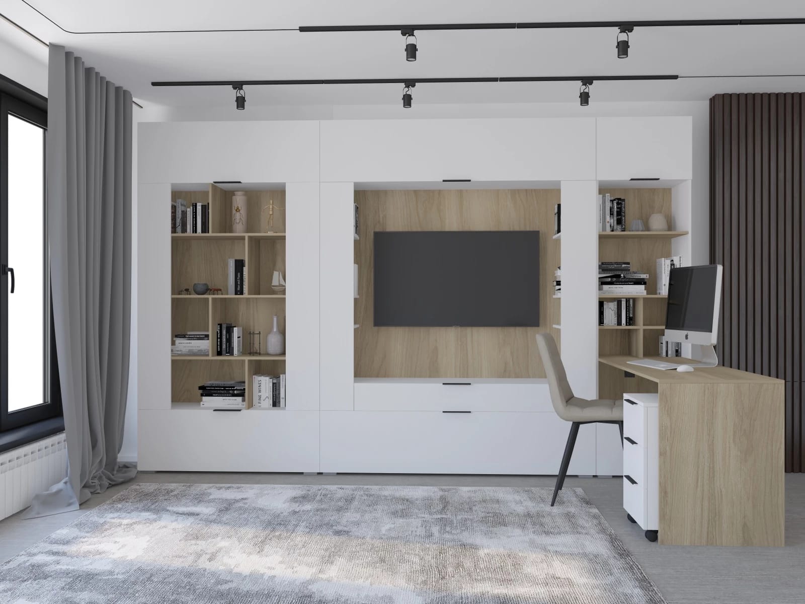 ОСЛО (OSLO) (белый шагрень/ ручка СА-1, цвет - черный) - фото 4