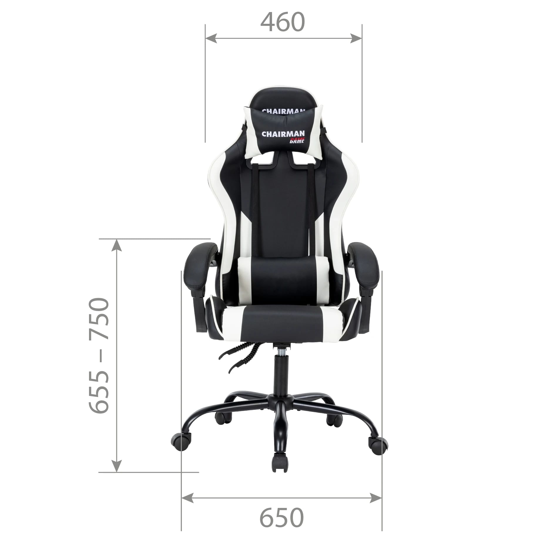 CHAIRMAN CH 41 (экокожа, черно-белый) - фото 6