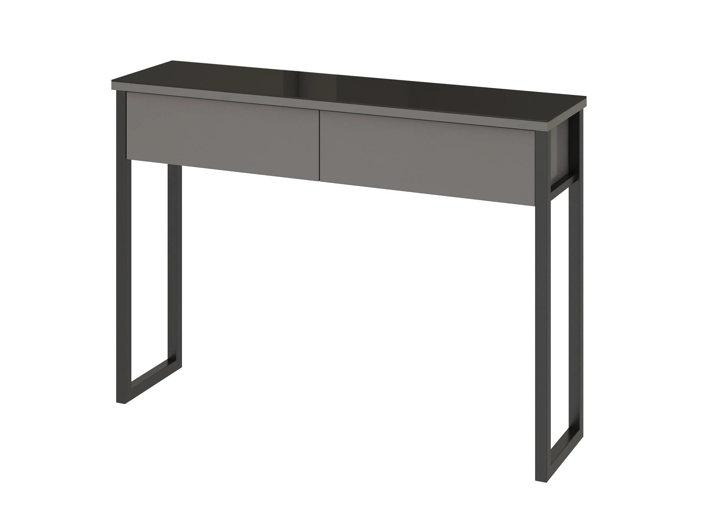 КОНСОЛЬ (АРТ.СТ062.0/ (АРТ.22.155)) 1208*308*950ММ (ЛДСП Графит серый/МЕТАЛЛ Черный Муар (0097/0009)) - фото 1