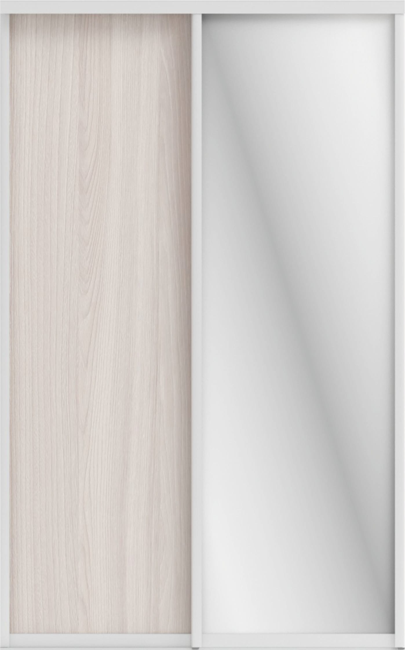 ОРИОН (ЗЕРКАЛО/ЛДСП) (ясень светлый/профиль С хром) - фото 1