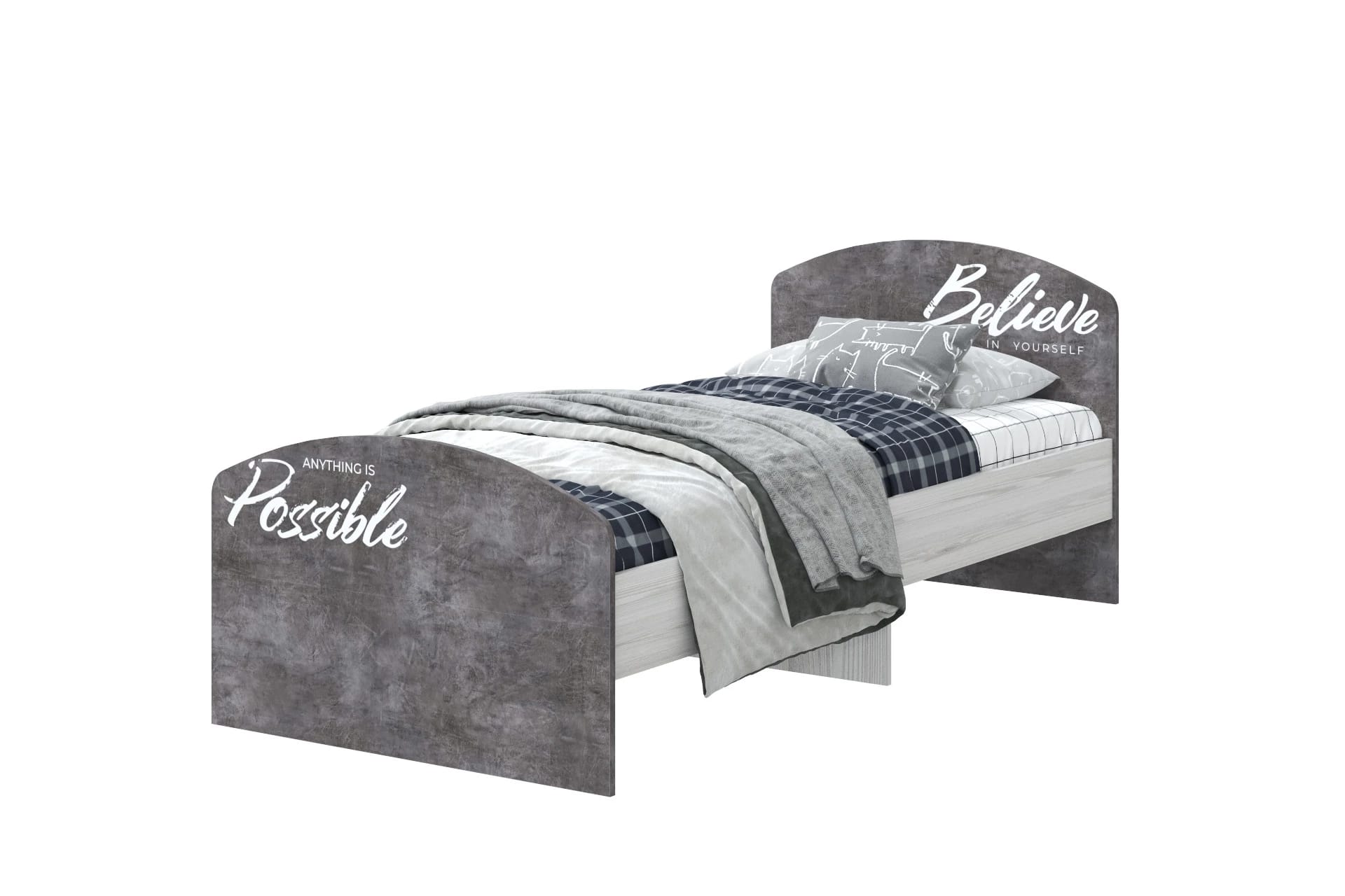 ОЛИВЕР (ясень анкор белый/камень темный с фотопечатью) - фото 1