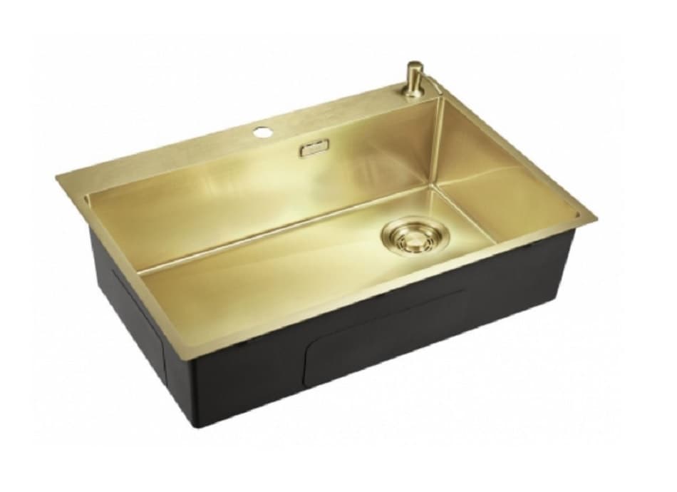 EMAR EMB-660 МОЙКА PVD ВРЕЗНАЯ 660*500*200ММ ДОЗАТОР В КОМПЛЕКТЕ (Matt Gold)