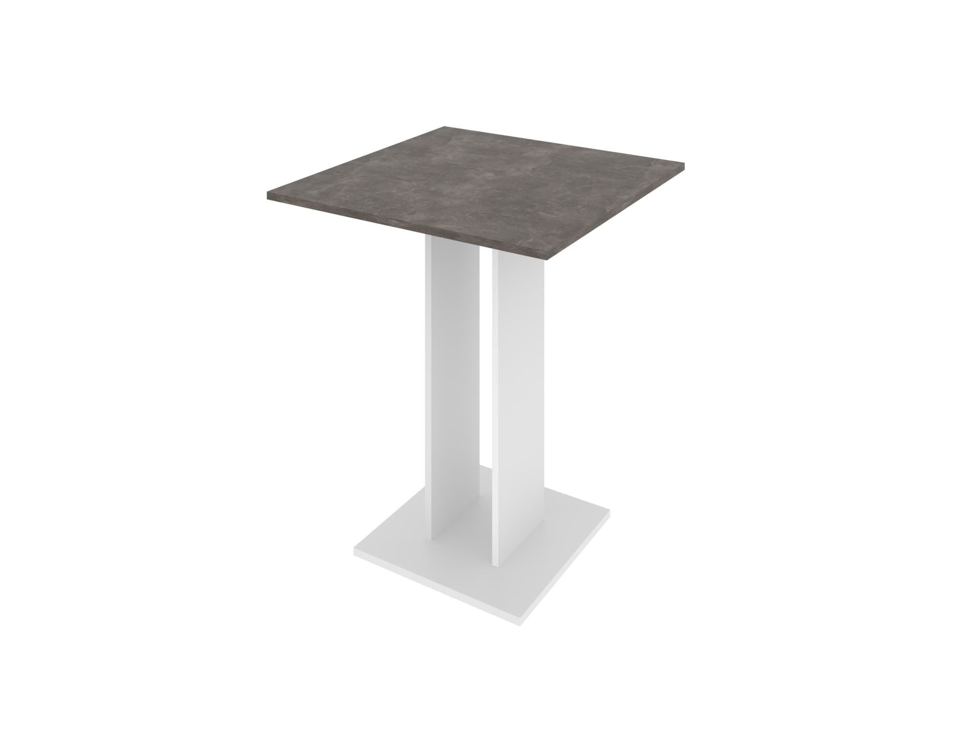 СТОЛ ОБЕДЕННЫЙ СТ135.0 (650*650*770) (ЛДСП Ателье темный/ЛДСП Белый Бриллиант (0199/0156))