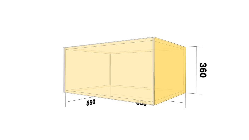 Фото Шкаф-антресоль (ШхВхГ: 800x360x550) - вид 2