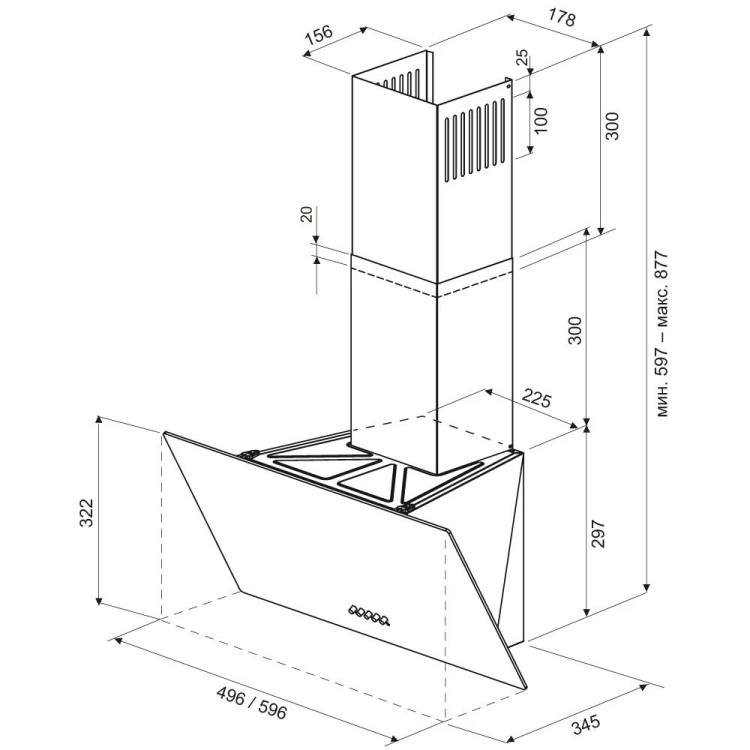 Фото KRONA GABRIELE 500 BLACK РВ, норма - вид 2
