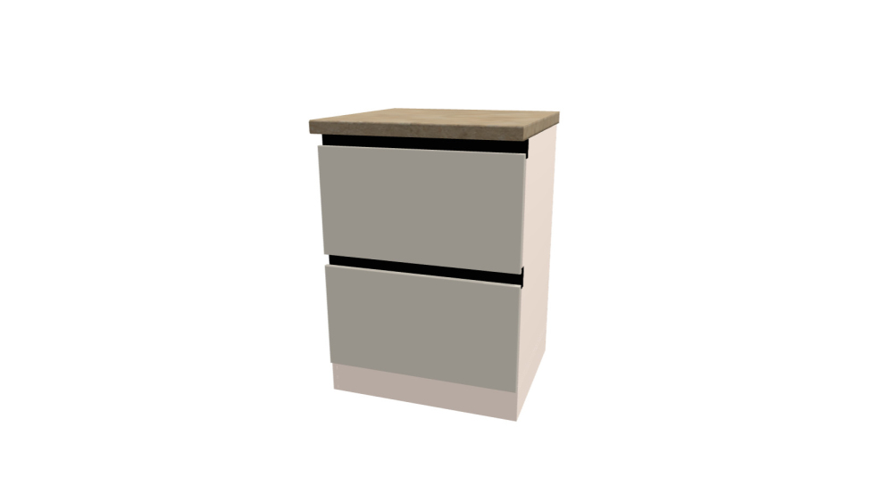 Фото Стол с 2 ящикам (ШхВхГ: 600x720x500); Без столешницы - вид 1