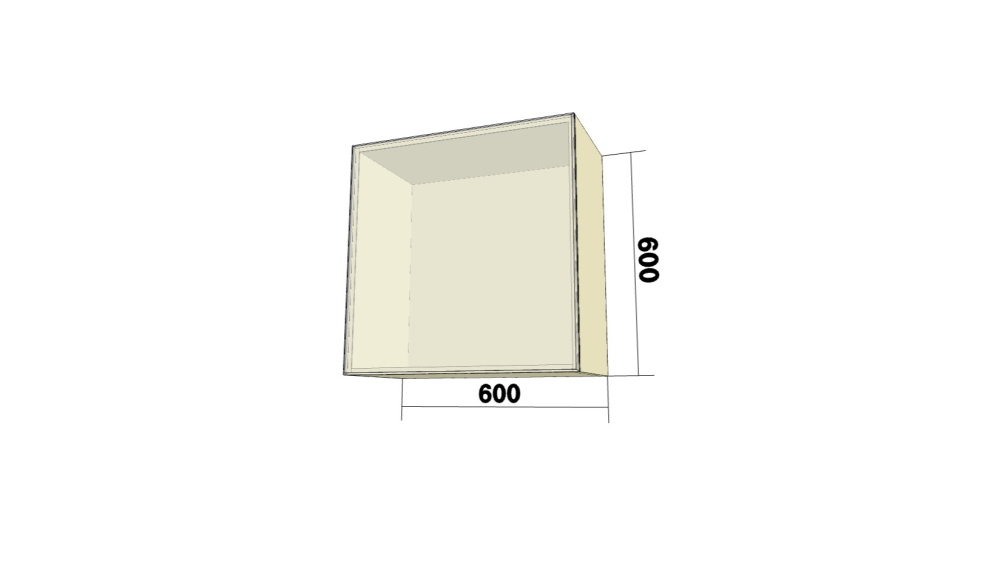 Фото Шкаф с 1 распашной дверью (Р (вытяж.) 600) (ШхВхГ: 600x600x300) - вид 2