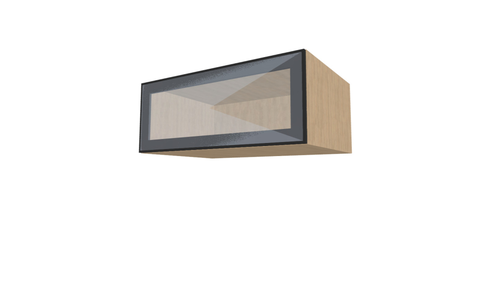 Фото Шкаф-витрина с 1 откидной дверью (ВО (глуб.)) (ШхВхГ: 900x360x570) - вид 1