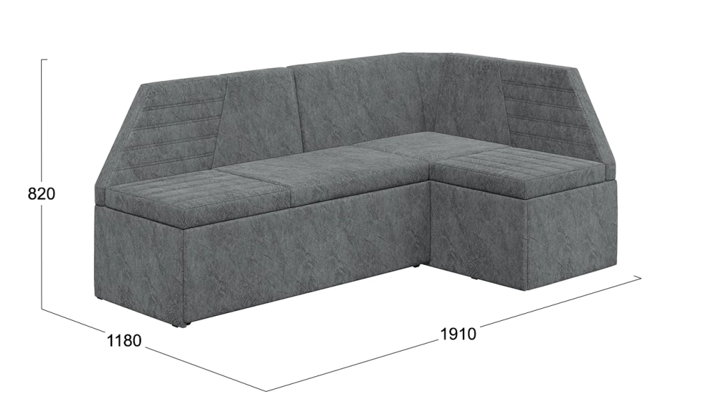 Фото ЛОНДОН (Дуб сонома трюфель/Микровелюр Wellmart Silver) - вид 6