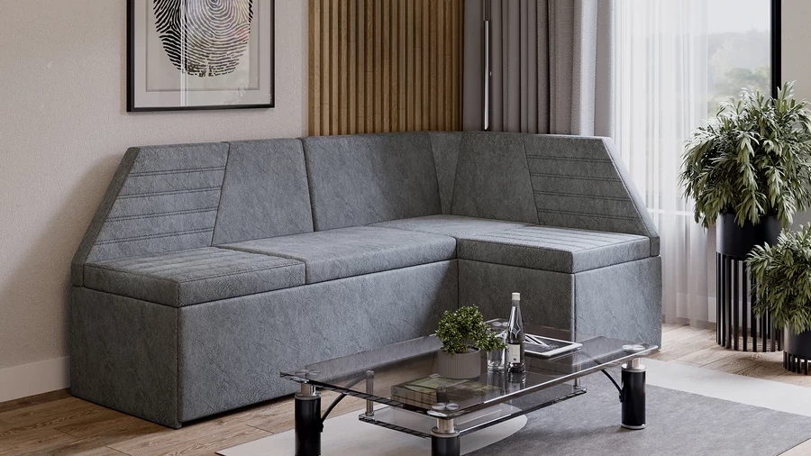 Фото ЛОНДОН (Дуб сонома трюфель/Микровелюр Wellmart Silver) - вид 7