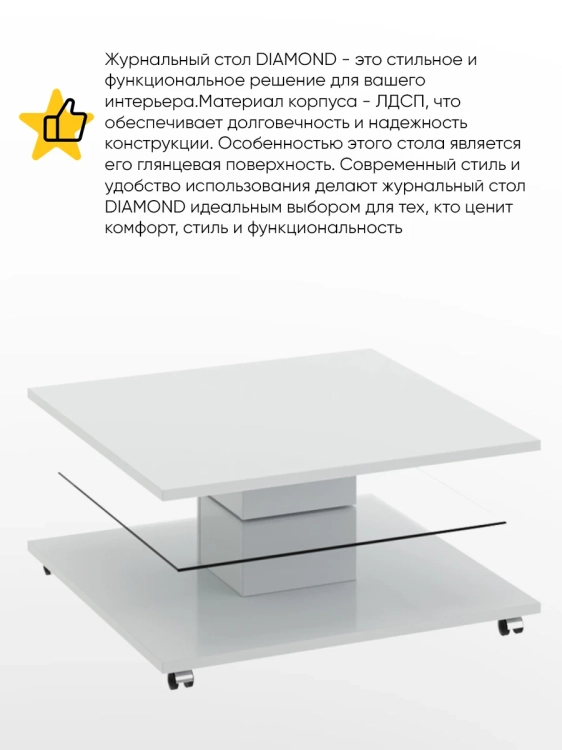 Фото DIAMOND (белый глянец) - вид 3