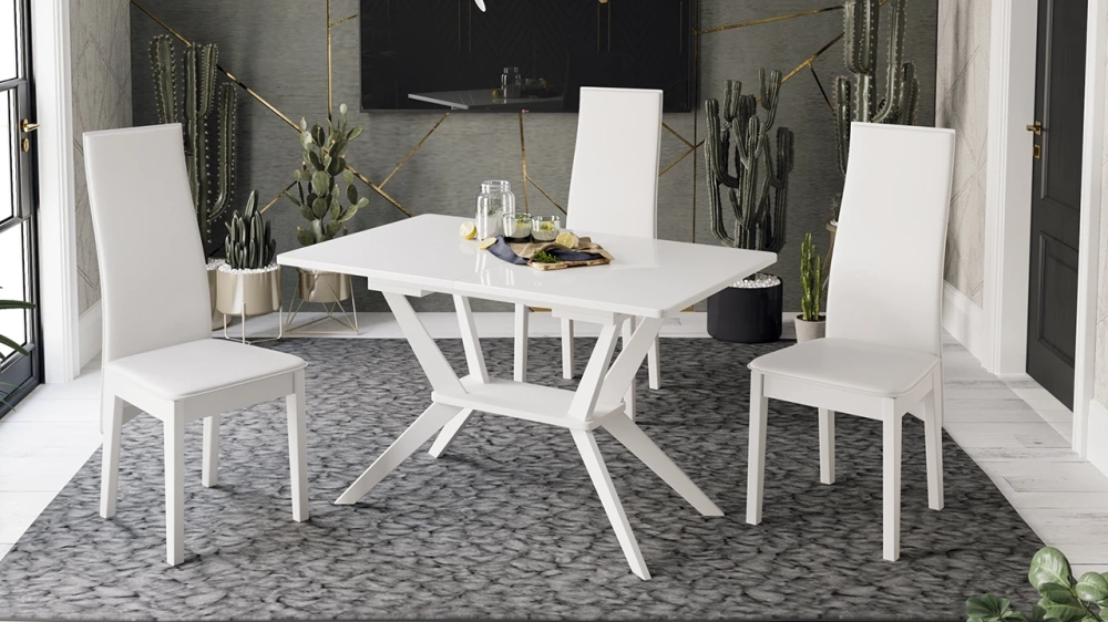 Фото МУРАНО (белый/стекло белый глянец) - вид 5