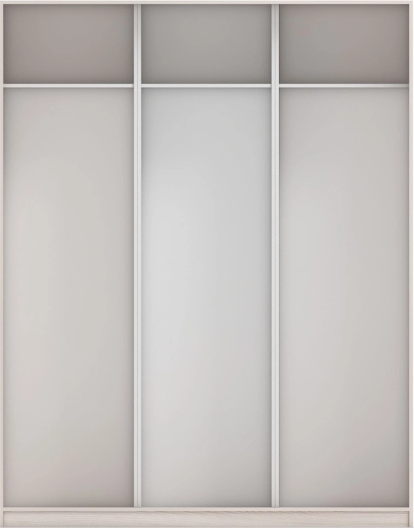 Фото КОРПУС ШКАФА 1800*450*2300 ММ С АНТРЕСОЛЬНЫМИ ПОЛКАМИ (Корпус: ЯСЕНЬ СВЕТЛЫЙ, Наполнение: БЕЛЫЙ шагрень) - вид 3