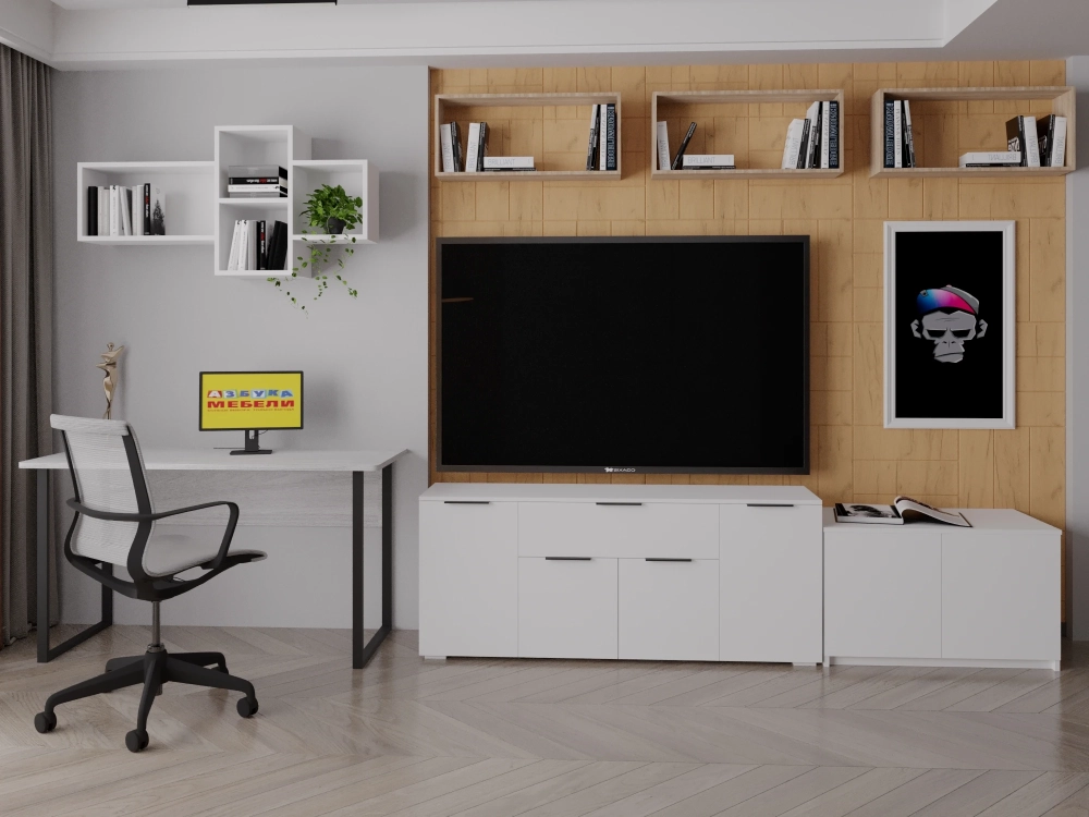 Фото ПОЛКА №5 (800*200*350 ММ) (дуб сонома) - вид 3