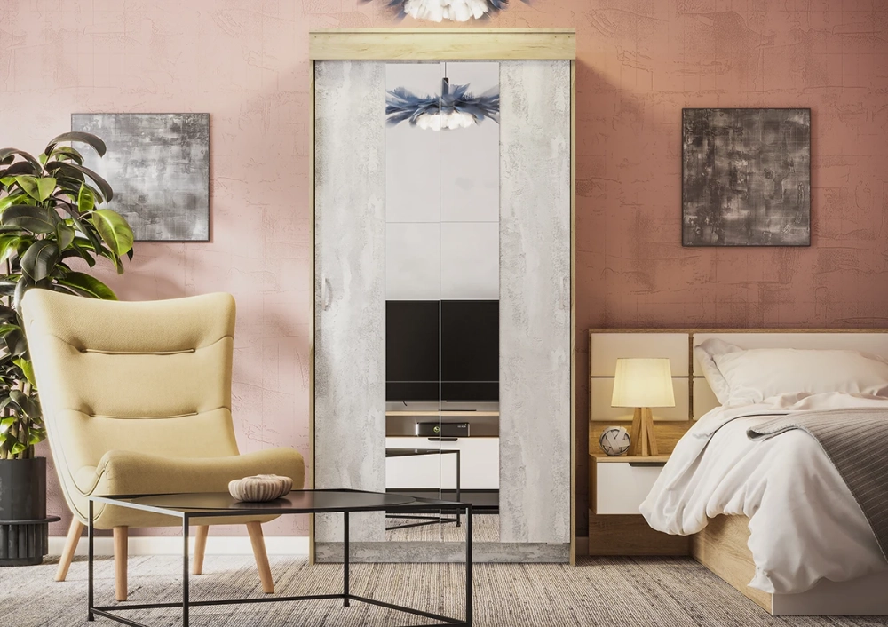 Фото БАСЯ/БАССО (дуб крафт серый/бетонный камень NEW) - вид 4