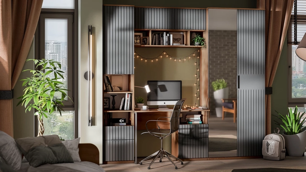 Фото ХИЛТОН (дуб крафт золотой/графит матовый) - вид 4