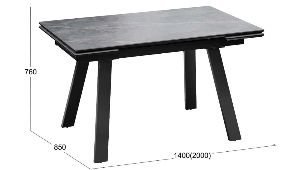 Фото ДЭКСТОН (Черный муар/Керамика матовая серый мрамор) - вид 6