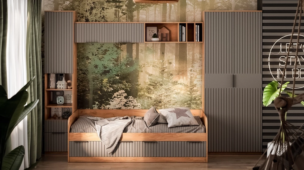 Фото ХИЛТОН (дуб крафт золотой/графит матовый) - вид 5