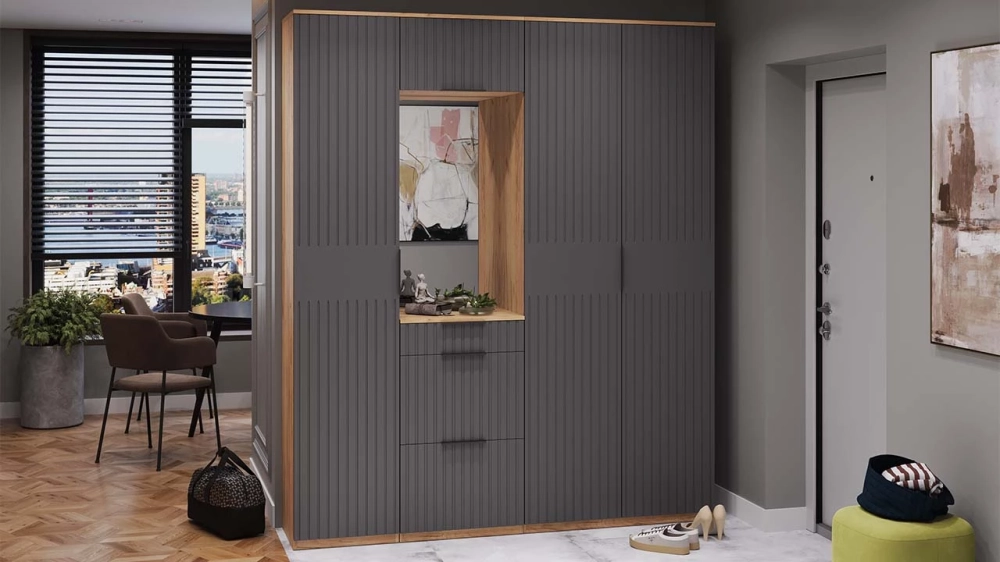 Фото ХИЛТОН (Дуб Крафт золотой/Графит матовый) - вид 5