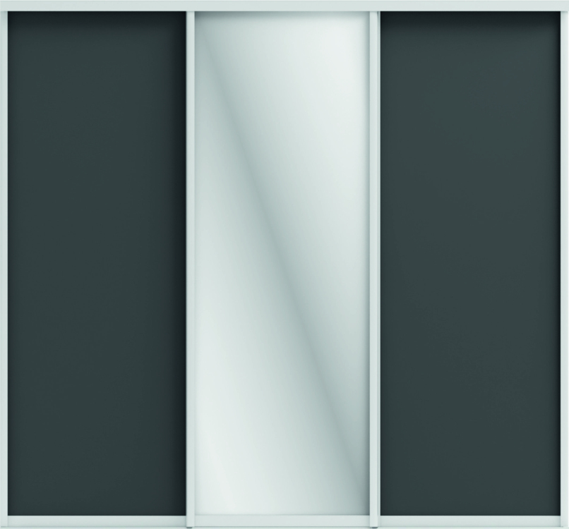 Фото ОРИОН (ЗЕРКАЛО/ЛДСП) (графит/профиль С хром) - вид 1