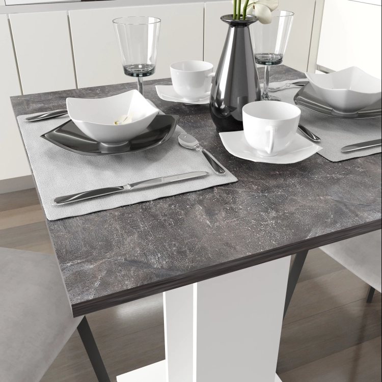 Фото СТОЛ ОБЕДЕННЫЙ СТ135.0 (650*650*770) (ЛДСП Ателье темный/ЛДСП Белый Бриллиант (0199/0156)) - вид 2