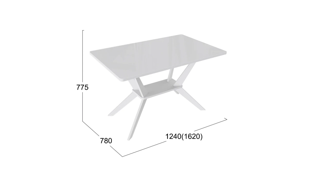 Фото МУРАНО (белый/стекло белый глянец) - вид 4