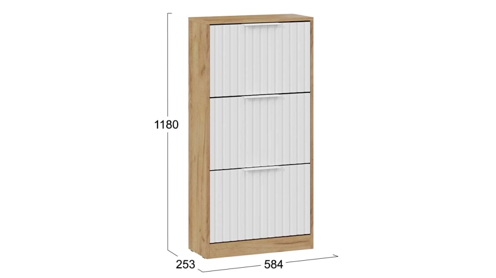 Фото ХИЛТОН (дуб крафт золотой/белый матовый) - вид 5