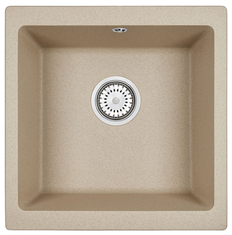 Фото EMAR ГРАНИТ EMП-4443 МОЙКА ВРЕЗНАЯ С ВЫРЕЗОМ ПОД СМЕСИТЕЛЬ (песок/сардоникс) - вид 1