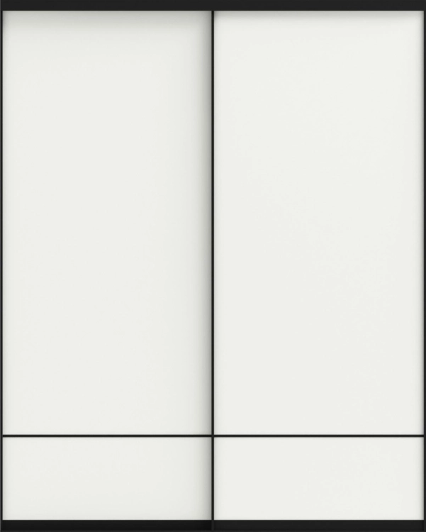 Фото SLIM (ЛДСП) (белый матовый/профиль черный Slim) - вид 2