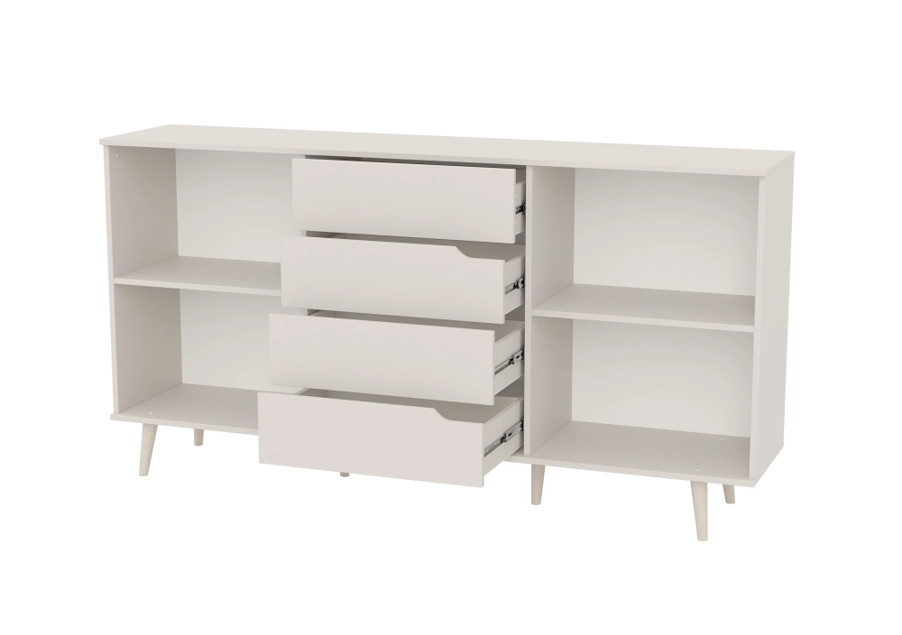 Фото ТУМБА КОМБИНИРОВАННАЯ (АРТ. 6-56002) 1800Х388Х939ММ (Кашемир серый) - вид 3